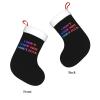 AMZWZSH I Don't Know Shit About Fuck Christmas Stockings, Xmas Stockings, 18" Large Xmas Stocking, Christmas Party Fireplace Family Hanging Stocking Decorations(White and Black) view 3