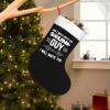 AMZWZSH Don't Mess with The Sound Guy Christmas Stockings, Xmas Stockings, 18" Large Xmas Stocking, Christmas Party Fireplace Family Hanging Stocking Decorations(White and Black) view 1