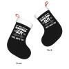 AMZWZSH Don't Mess with The Sound Guy Christmas Stockings, Xmas Stockings, 18" Large Xmas Stocking, Christmas Party Fireplace Family Hanging Stocking Decorations(White and Black) view 3