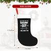 AMZWZSH Don't Mess with The Sound Guy Christmas Stockings, Xmas Stockings, 18" Large Xmas Stocking, Christmas Party Fireplace Family Hanging Stocking Decorations(White and Black) view 4