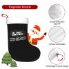 AMZWZSH Hilarious Fortune Wheel Go Fuck Yourself Graphic Christmas Stockings, Xmas Stockings, 18" Large Xmas Stocking, Christmas Party Fireplace Family Hanging Stocking Decorations(White and Black) view 2