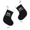 AMZWZSH Hilarious Fortune Wheel Go Fuck Yourself Graphic Christmas Stockings, Xmas Stockings, 18" Large Xmas Stocking, Christmas Party Fireplace Family Hanging Stocking Decorations(White and Black) view 3