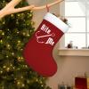 AMZWZSH Fisherman's Fish Hook Bite Me Christmas Stockings, Xmas Stockings, 18" Large Xmas Stocking, Christmas Party Fireplace Family Hanging Stocking Decorations(Red and White) view 1