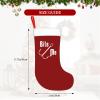 AMZWZSH Fisherman's Fish Hook Bite Me Christmas Stockings, Xmas Stockings, 18" Large Xmas Stocking, Christmas Party Fireplace Family Hanging Stocking Decorations(Red and White) view 4