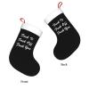 AMZWZSH Fuck It Fuck Off Fuck You Christmas Stockings, Xmas Stockings, 18" Large Xmas Stocking, Christmas Party Fireplace Family Hanging Stocking Decorations(White and Black) view 3