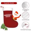 AMZWZSH Democrats Suck Christmas Stockings, Xmas Stockings, 18" Large Xmas Stocking, Christmas Party Fireplace Family Hanging Stocking Decorations(Red and White) view 2