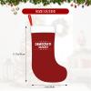 AMZWZSH Democrats Suck Christmas Stockings, Xmas Stockings, 18" Large Xmas Stocking, Christmas Party Fireplace Family Hanging Stocking Decorations(Red and White) view 4