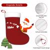 AMZWZSH Aloha Hawaiian Christmas Stockings, Xmas Stockings, 18" Large Xmas Stocking, Christmas Party Fireplace Family Hanging Stocking Decorations(Red and White) view 2