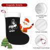AMZWZSH WWF Panda Bear Wrestling Christmas Stockings, Xmas Stockings, 18" Large Xmas Stocking, Christmas Party Fireplace Family Hanging Stocking Decorations(White and Black) view 2
