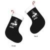 AMZWZSH WWF Panda Bear Wrestling Christmas Stockings, Xmas Stockings, 18" Large Xmas Stocking, Christmas Party Fireplace Family Hanging Stocking Decorations(White and Black) view 3