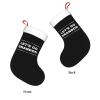 AMZWZSH Let's Go Brandon Christmas Stockings, Xmas Stockings, 18" Large Xmas Stocking, Christmas Party Fireplace Family Hanging Stocking Decorations(White and Black) view 3