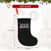 AMZWZSH Let's Go Brandon Christmas Stockings, Xmas Stockings, 18" Large Xmas Stocking, Christmas Party Fireplace Family Hanging Stocking Decorations(White and Black) view 4