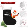 AMZWZSH Come and Take It Gonzales Flag Texas Battle Christmas Stockings, Xmas Stockings, 18" Large Xmas Stocking, Christmas Party Fireplace Family Hanging Stocking Decorations(White and Black) view 2
