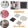 1000 Sets 2in/50mm Square Magnet Button Supplies, Including Metal Cover, Plastic Back Cover, Clear Film, Blank Paper, Soft Magnet view 2
