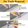 Christmas Light Gutter Clips,Christmas Metal Hooks - Seasonal Rope Gutter Hooks | for Lantern LED Strips Banner Sign Party Holiday Camping Halloween Events Wedding Shingle Roof view 4