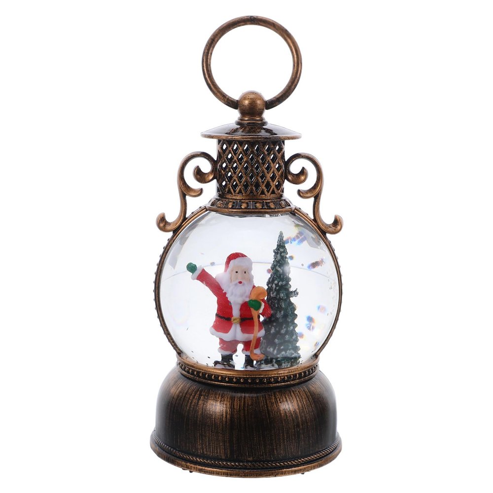 Christmas Music Box Lantern Snow Globe Xmas Holiday Decor