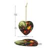 Lots of Fresh Vegetables Heart-Shaped Ceramic Pendant Printed Ceramic Pendant Suitable for Hanging on windowsills or fireplaces view 3