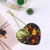 Lots of Fresh Vegetables Heart-Shaped Ceramic Pendant Printed Ceramic Pendant Suitable for Hanging on windowsills or fireplaces view 4