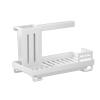 Sink Caddy, Kitchen Sink Organizer, Sponge Holder Carbon Steel with Removable Drain Pan Storage for Soap,Sponge, Spoon, Fork,Dishcloth(White) view 1