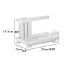 Sink Caddy, Kitchen Sink Organizer, Sponge Holder Carbon Steel with Removable Drain Pan Storage for Soap,Sponge, Spoon, Fork,Dishcloth(White) view 2