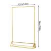 Iejiacl Place Card Holder 10pcs Sign Holder Gold Frames Clear Wedding Table Number Stand Menu Recipe Cards Holders(C) view 2