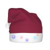 BLWSLC Qatar flag Adult light-up Santa hat printed Santa hat with LED lights suitable for Christmas New Year's and other holiday parties view 2