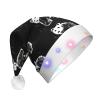 BLWSLC Children Drawing Bears Adult light-up Santa hat printed Santa hat with LED lights suitable for Christmas New Year's and other holiday parties view 1