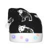BLWSLC Children Drawing Bears Adult light-up Santa hat printed Santa hat with LED lights suitable for Christmas New Year's and other holiday parties view 2
