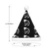 BLWSLC Children Drawing Bears Adult light-up Santa hat printed Santa hat with LED lights suitable for Christmas New Year's and other holiday parties view 4