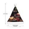 BLWSLC Fruits and Wines Adult light-up Santa hat printed Santa hat with LED lights suitable for Christmas New Year's and other holiday parties view 4