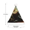 BLWSLC Spiny lizards Adult light-up Santa hat printed Santa hat with LED lights suitable for Christmas New Year's and other holiday parties view 4