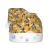 BLWSLC cartoon bee Adult light-up Santa hat printed Santa hat with LED lights suitable for Christmas New Year's and other holiday parties view 2