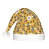BLWSLC cartoon bee Adult light-up Santa hat printed Santa hat with LED lights suitable for Christmas New Year's and other holiday parties view 3