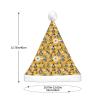 BLWSLC cartoon bee Adult light-up Santa hat printed Santa hat with LED lights suitable for Christmas New Year's and other holiday parties view 4