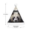 BLWSLC Panda in the water Adult light-up Santa hat printed Santa hat with LED lights suitable for Christmas New Year's and other holiday parties view 4