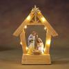 Christmas Manger Scene Decorative Figurine for Holidays Tabletop Home Ornament view 3