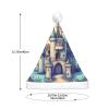 BLWSLC Fairytale Castle Adult light-up Santa hat printed Santa hat with LED lights suitable for Christmas New Year's and other holiday parties view 4