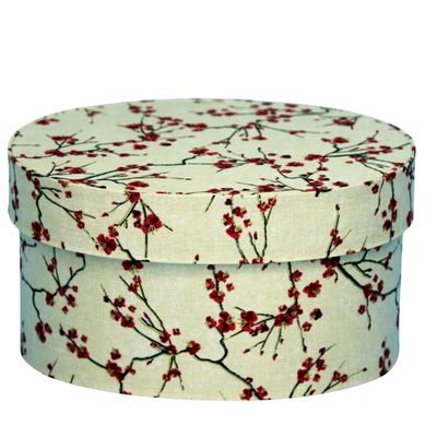Sarah's Hat Boxes Cherry Blossoms Decorative Gift Box | Elegant Reusable Storage Boxes for Gifts, Keepsakes, Jewelry, or Special Items | Unique Printed Design