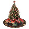 Christmas Tree Skirt I Love Garbage Trucks Christmas Decorations Soft Red Green Christmas Decor Mat for Xmas Holiday Decorations 30" view 4