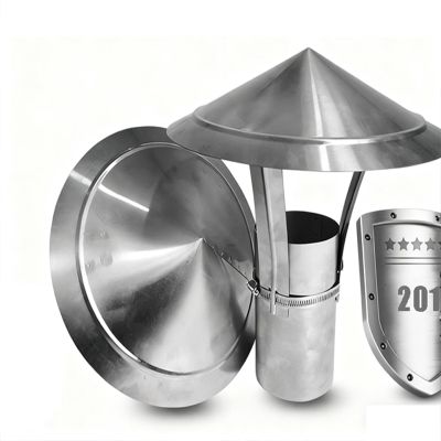 Chimney Cap 9 Inch 8 Inch 7 Inch Chimney Caps Stainless Steel 201 Flue Cap Chimney Rain Caps Chimney Cover Outside Roof Fireplace Chimney for Fireplace Roof Wood Stove Pipes Topper(7.87IN)