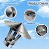 Chimney Cap 9 Inch 8 Inch 7 Inch Chimney Caps Stainless Steel 201 Flue Cap Chimney Rain Caps Chimney Cover Outside Roof Fireplace Chimney for Fireplace Roof Wood Stove Pipes Topper(7.87IN) view 4