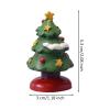 Retro Artificial Resin Christmas Tree, Miniature Desktop Tree for Winter Crafts Ornaments New Year Decorations view 2