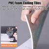 REMYSAOS Peel and Stick PVC Ceiling Panels Coving, Beige Suspended Ceiling Tiles 3030 Cm, Ceiling & Wall Sticker for Office Restaurant Kitchen(5pcs) view 3