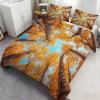 GKPLY Forest Comforter Set, Autumn Forest Bedding Set, Natural Duvet Cover with Zipper & Ties, Reversible Bedding & Bedroom Decor, 3 Pieces, 2 Pillow Cases, California King view 3