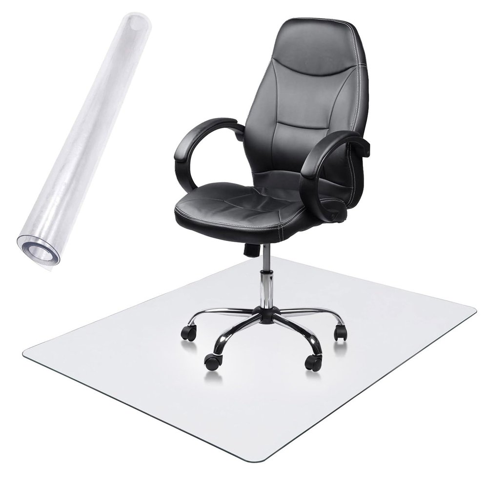 Clear Office Chair Mat Rectangle Chair Mats for Hardwood Floors,Transparent PVC Floor Protector for Home Office,1.5mm Plastic Floor Mat for Office, 16x16 in to 70x120 in(22x98in)