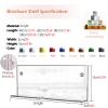 40 60 80 100 120 Cm Long Literature Storage Rack Hanging Brochure Holder, Green Magazine Holder Wall, Acrylic Bookshelf Customizable Colors(40x5x15cm(15.7x1.9x5.9in)) view 3