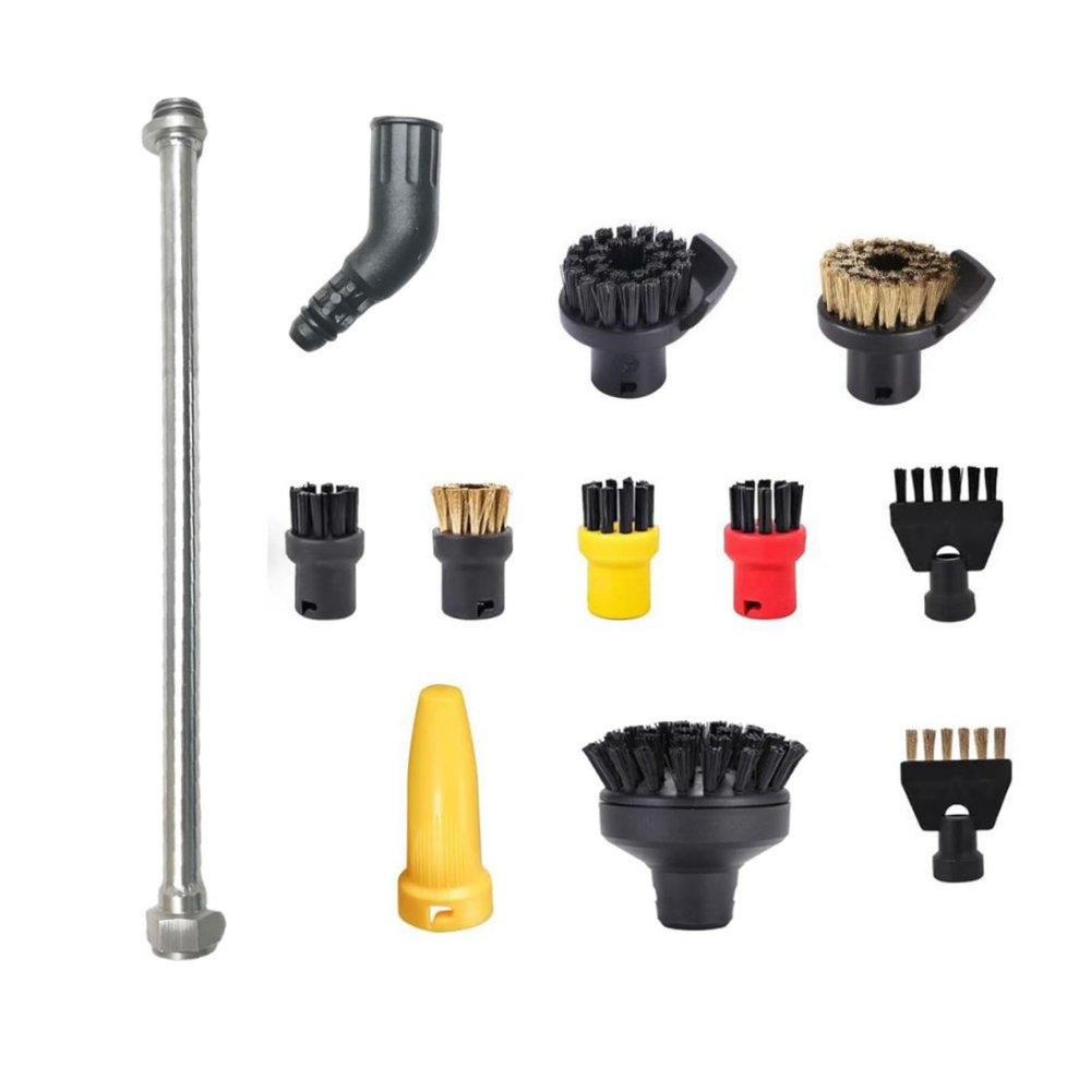 FRTmvg M12 Steam Cleaner Adapter Kit for Karcher - Includes Connecting Tube & Round Brush Attachment for Enhanced Steam Cleaning (Set 5)