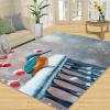 2x3 Kingfisher Rug - Snowy Kingfisher Doormat Outdoor Entrance, Nature Birds Laundry Room Carpet Non Slip Accent Throw Rugs for Bathroom Kitchen Sink Front Door view 3