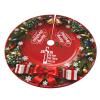 Christmas Tree Skirt Jesus The Way The Truth The Life John 14 6 Christmas Decorations Soft Red Green Christmas Decor Mat for Xmas Holiday Decorations 36" view 2
