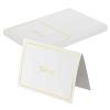 MECCANIXITY 40pcs "Good Luck" Place Cards, Line Border Foldable Blank Fillable Cardstock Greeting Cards for Table Setting view 1